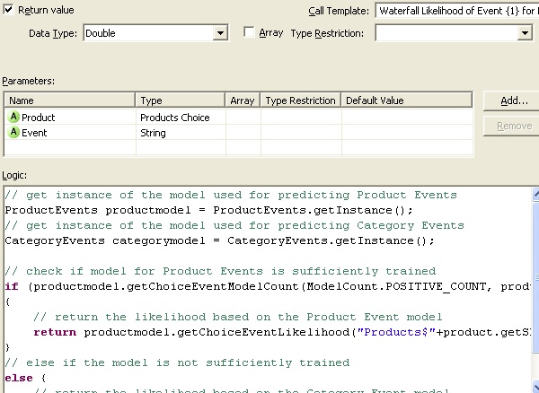 Waterfall Function